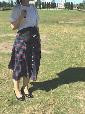 「Boisson Chocolat（ボワソンショコラ）のアイテム」を使った、natsuさん（レディース・163cm）の夏コーディネート