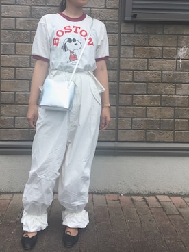 「Boisson Chocolat（ボワソンショコラ）のアイテム」を使った、natsuさん（レディース・163cm）の夏コーディネート