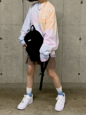 「アイテム（スウェット、その他）」を使った、kirshさん（レディース・162cm）の春コーディネート