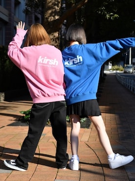 「アイテム（スウェット、ピンク系）」を使った、kirshさん（レディース・162cm）の春コーディネート