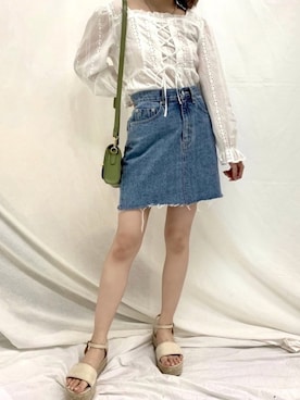 「KIRSH（キルシー）のアイテム」を使った、kirshさん（レディース・162cm）の夏コーディネート