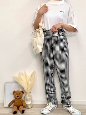 「CONVERSE（コンバース）のconverse（コンバース） ALL STAR OX（オールスターOX）（スニーカー）」を使った、kirshさん（レディース・162cm）の夏コーディネート