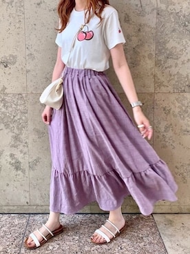 「KIRSH（キルシー）のアイテム」を使った、kirshさん（レディース・162cm）の夏コーディネート