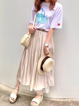 「KIRSH（キルシー）のアイテム」を使った、kirshさん（レディース・162cm）の夏コーディネート