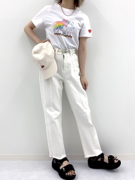 「KIRSH（キルシー）のアイテム（帽子）」を使った、kirshさん（レディース・162cm）の夏コーディネート