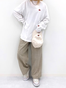 「KIRSH（キルシー）のアイテム（帽子）」を使った、kirshさん（レディース・162cm）の夏コーディネート