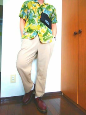 「Dr. Martens（ドクターマーチン）のDr.Martens (ドクターマーチン)/1461 3EYE GIBSON SHOES（その他シューズ）」を使った、ぴろんちゅさん（メンズ・166cm）の春コーディネート