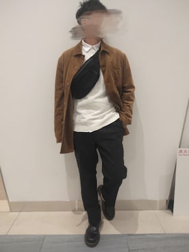 「コーディロイジャケット」｜ぴろんちゅさん（メンズ・166cm）の冬コーディネート