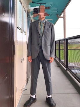 「Dr. Martens（ドクターマーチン）のアイテム（スリッポン）」を使った、今飯食ってますさん（メンズ・175cm）の秋コーディネート