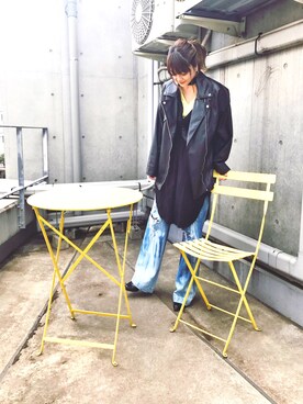 「BARAK（バラク）のアイテム（ブーティ）」を使った、後藤麻美さん（レディース・160cm）の春コーディネート