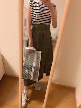 「WEEKEND(ER)（ウィークエンダー）のアイテム」を使った、人権さん（レディース・161cm）の春コーディネート