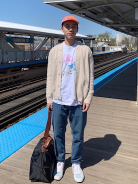 「RICHARDSON（リチャードソン）のアイテム」を使った、Jonathan kang さん（メンズ・178cm）の春コーディネート