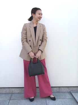 Fm ハイウエスト バックル ワイドパンツ を使ったコーディネート一覧 Fm ハイウエスト バックル ワイドパンツ を使ったコーディネート一覧