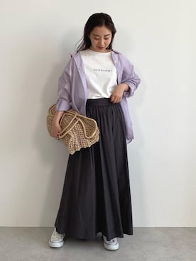 「OUTERSUNSET（アウターサンセット）のアイテム」を使った、山口（yamaguchi）さん（レディース・156cm）の春コーディネート