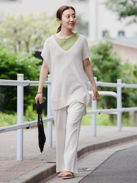 「☆この夏取り入れたいアメスリトップス」｜山口（yamaguchi）さん（レディース・156cm）の夏コーディネート