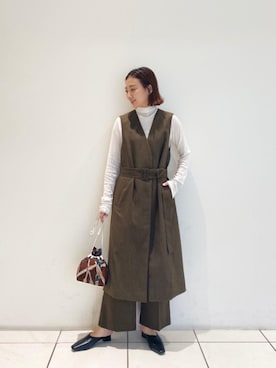 「green label relaxing（グリーンレーベルリラクシング）のアイテム（その他アウター）」を使った、山口（yamaguchi）さん（レディース・156cm）の夏コーディネート