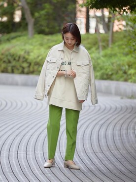 「green label relaxing（グリーンレーベルリラクシング）のアイテム（その他アウター）」を使った、山口（yamaguchi）さん（レディース・156cm）の夏コーディネート