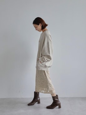「green label relaxing（グリーンレーベルリラクシング）のオーバル メタル ボールチェーン ネックレス（ネックレス）」を使った、山口（yamaguchi）さん（レディース・156cm）の秋コーディネート