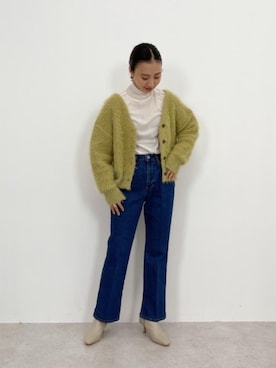 「green label relaxing（グリーンレーベルリラクシング）のレディ デニム  パンツ（デニムパンツ）」を使った、山口（yamaguchi）さん（レディース・156cm）の秋コーディネート