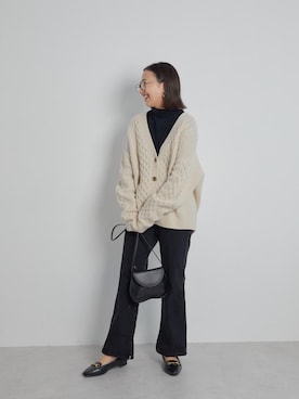 「green label relaxing（グリーンレーベルリラクシング）のアイテム（ピアス（両耳用））」を使った、山口（yamaguchi）さん（レディース・156cm）の秋コーディネート