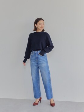 「green label relaxing（グリーンレーベルリラクシング）のアイテム（ピアス（両耳用））」を使った、山口（yamaguchi）さん（レディース・156cm）の冬コーディネート