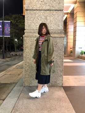 「Heather（ヘザー）のアイテム（モッズコート）」を使った、アンちゃんさん（レディース・158cm）の冬コーディネート