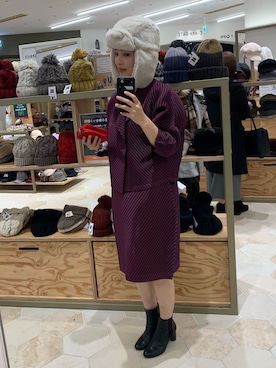 「ISSEY MIYAKE（イッセイミヤケ）のアイテム（その他アウター）」を使った、koyataasoさん（レディース・167cm）の冬コーディネート