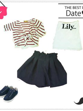 「CECIL McBEE（セシルマクビー）のアイテム（アンサンブル）」を使った、柚子林檎さん（レディース・158cm）の春コーディネート
