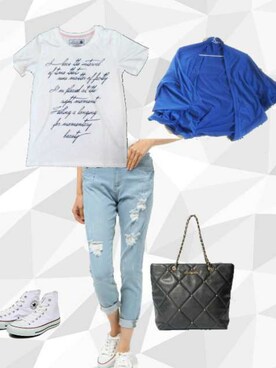 「VENCE（ヴァンス）のアイテム（パンツ）」を使った、柚子林檎さん（レディース・158cm）の夏コーディネート