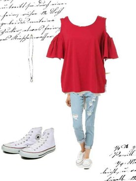 「VENCE（ヴァンス）のアイテム（パンツ）」を使った、柚子林檎さん（レディース・158cm）の夏コーディネート