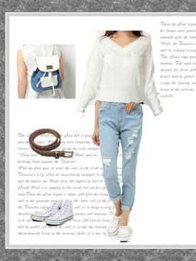 「VENCE（ヴァンス）のアイテム（パンツ）」を使った、柚子林檎さん（レディース・158cm）の秋コーディネート