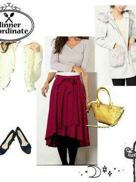 「bye bye（バイバイ）のアイテム（ジャケット/アウター）」を使った、柚子林檎さん（レディース・158cm）の冬コーディネート