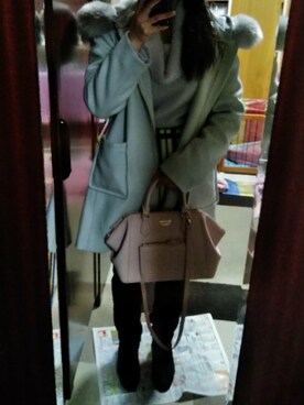 「bye bye（バイバイ）のアイテム（ジャケット/アウター）」を使った、柚子林檎さん（レディース・158cm）の冬コーディネート