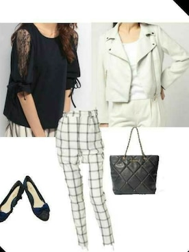 「bye bye（バイバイ）のアイテム（ジャケット/アウター）」を使った、柚子林檎さん（レディース・158cm）の春コーディネート