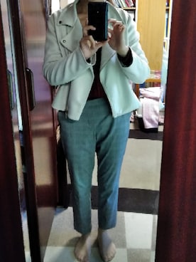 「bye bye（バイバイ）のアイテム（ジャケット/アウター）」を使った、柚子林檎さん（レディース・158cm）の秋コーディネート