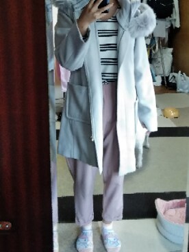 「bye bye（バイバイ）のアイテム（ジャケット/アウター）」を使った、柚子林檎さん（レディース・158cm）の秋コーディネート