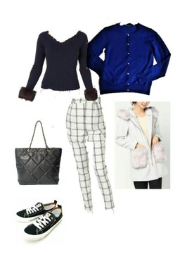 「bye bye（バイバイ）のアイテム（ジャケット/アウター）」を使った、柚子林檎さん（レディース・158cm）の冬コーディネート