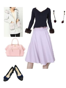 「bye bye（バイバイ）のアイテム（ジャケット/アウター）」を使った、柚子林檎さん（レディース・158cm）の冬コーディネート