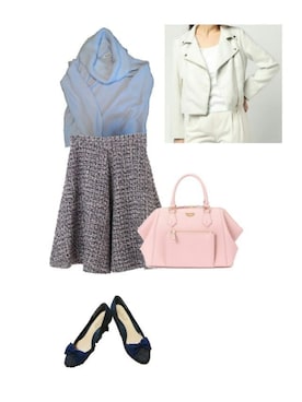 「bye bye（バイバイ）のアイテム（ジャケット/アウター）」を使った、柚子林檎さん（レディース・158cm）の冬コーディネート