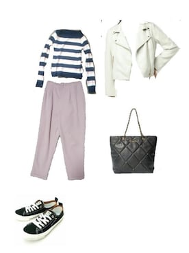 「bye bye（バイバイ）のアイテム（ジャケット/アウター）」を使った、柚子林檎さん（レディース・158cm）の春コーディネート