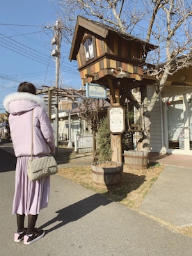 「MISCH MASCH（ミッシュマッシュ）のアイテム（ジャケット/アウター）」を使った、柚子林檎さん（レディース・158cm）の冬コーディネート