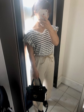 「DURAS（デュラス）のアイテム（シューズ）」を使った、りいころさん（レディース・152cm）の夏コーディネート