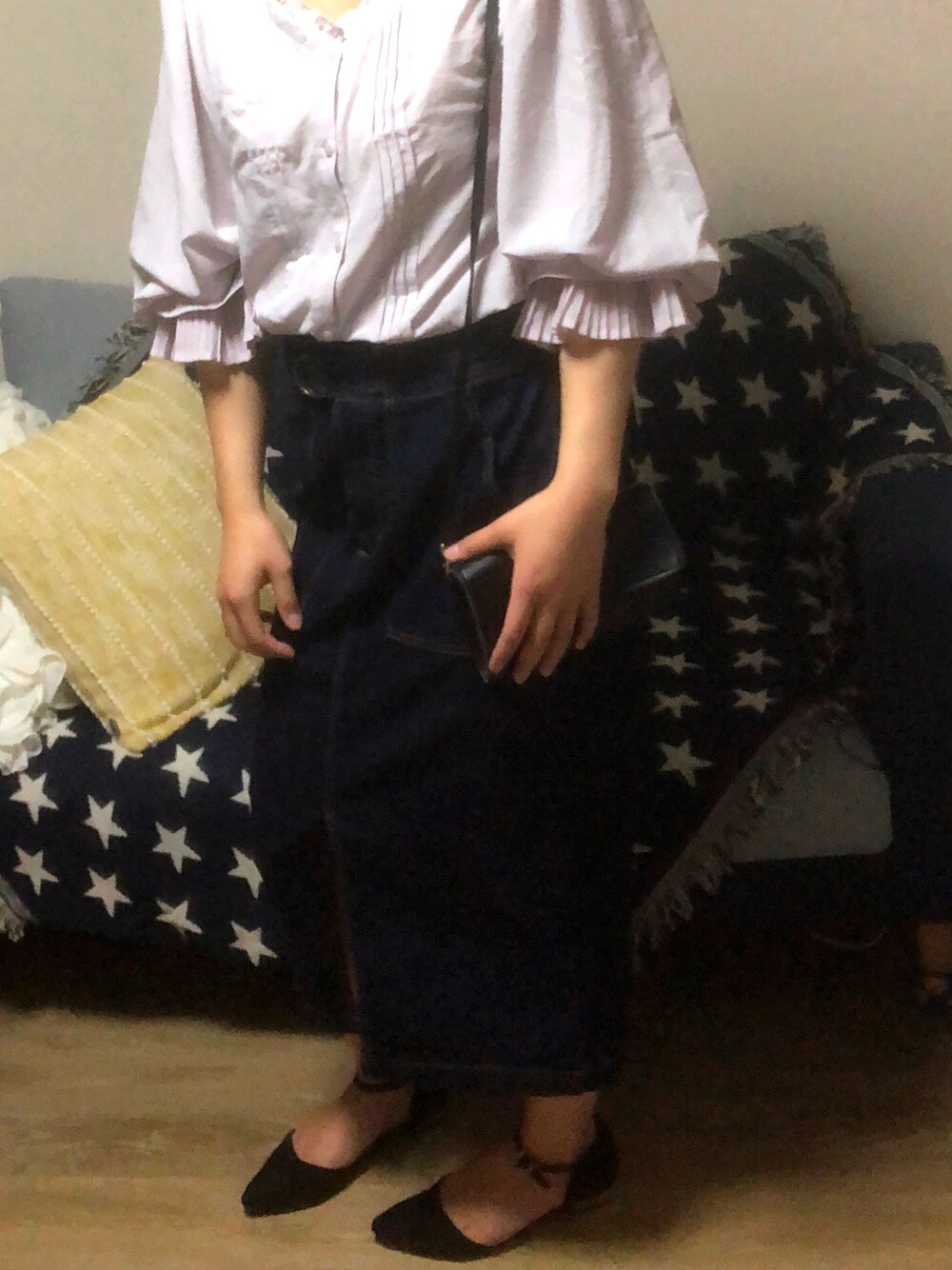 MI_KOさんの「ストレッチデニムナロースカート（w closet）」を使ったコーディネート