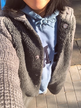「GAP（ギャップ）のアイテム（ジャージ）」を使った、麦麦吱吱2929さん（レディース・161cm）の冬コーディネート