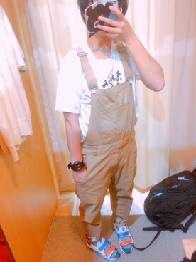 「FRAPBOIS」｜「アイテム（オールインワン・サロペット）」を使った、kobayanさん（メンズ・159cm）の春コーディネート