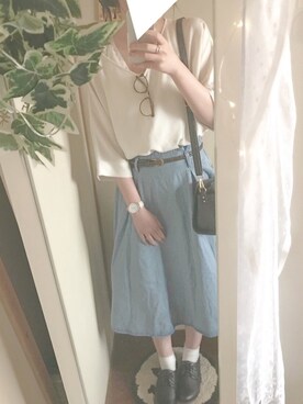 「LBC（エルビーシー）のアイテム（ローファー）」を使った、nyakoさん（レディース・163cm）の春コーディネート