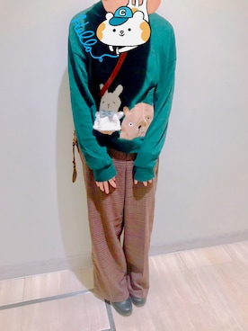 「tiptop（ティップトップ）のアイテム（シューズ）」を使った、にゅ。さん（レディース・154cm）の秋コーディネート