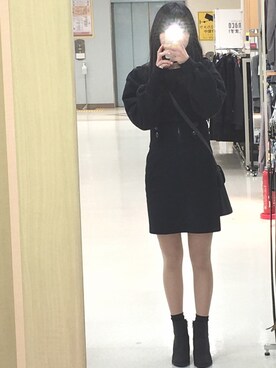 「H&M（エイチ・アンド・エム）のアイテム（ブーティ）」を使った、KARiNAさん（レディース・161cm）の春コーディネート