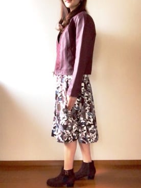 「axes femme（アクシーズファム）のアイテム（ブルゾン）」を使った、mikiさん（レディース・160cm）の秋コーディネート