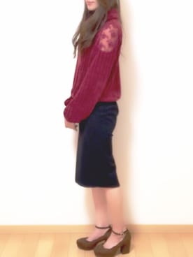 「one way（ワンウェイ）のアイテム（シューズ）」を使った、mikiさん（レディース・160cm）の冬コーディネート